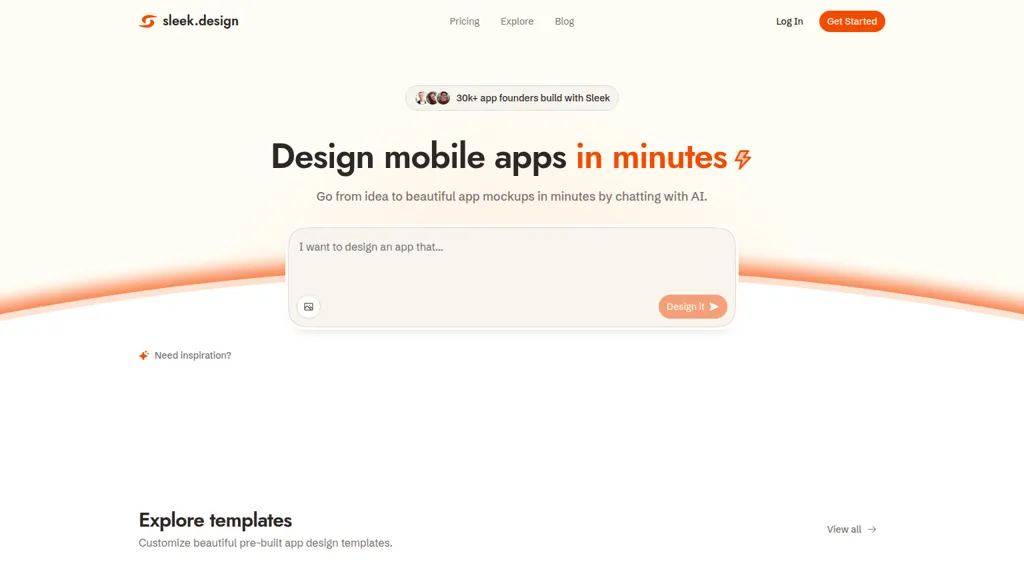 Sleek.design AI tool screenshot