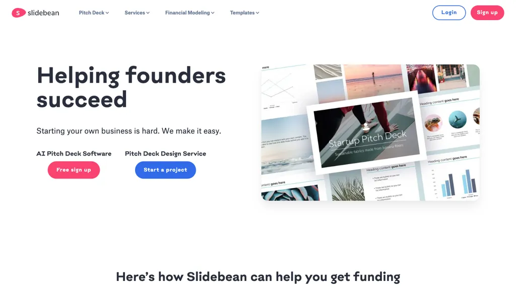 Slidebean Founder website