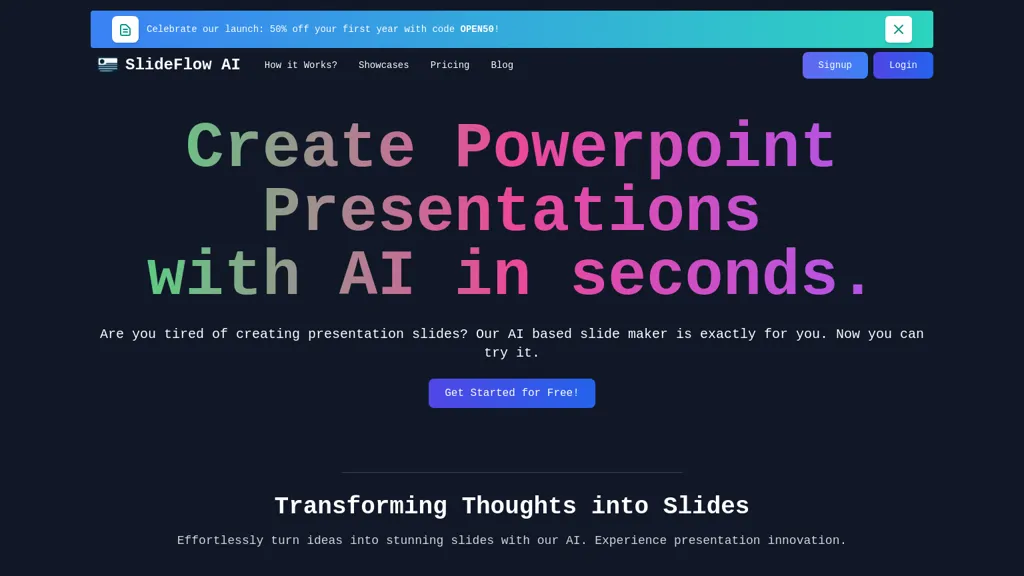 Slideflow AI website