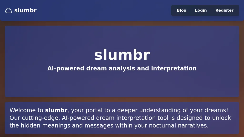 Slumbr website