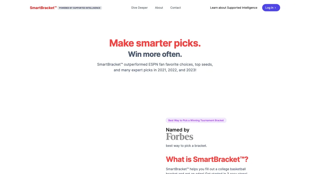 Smart Bracket website