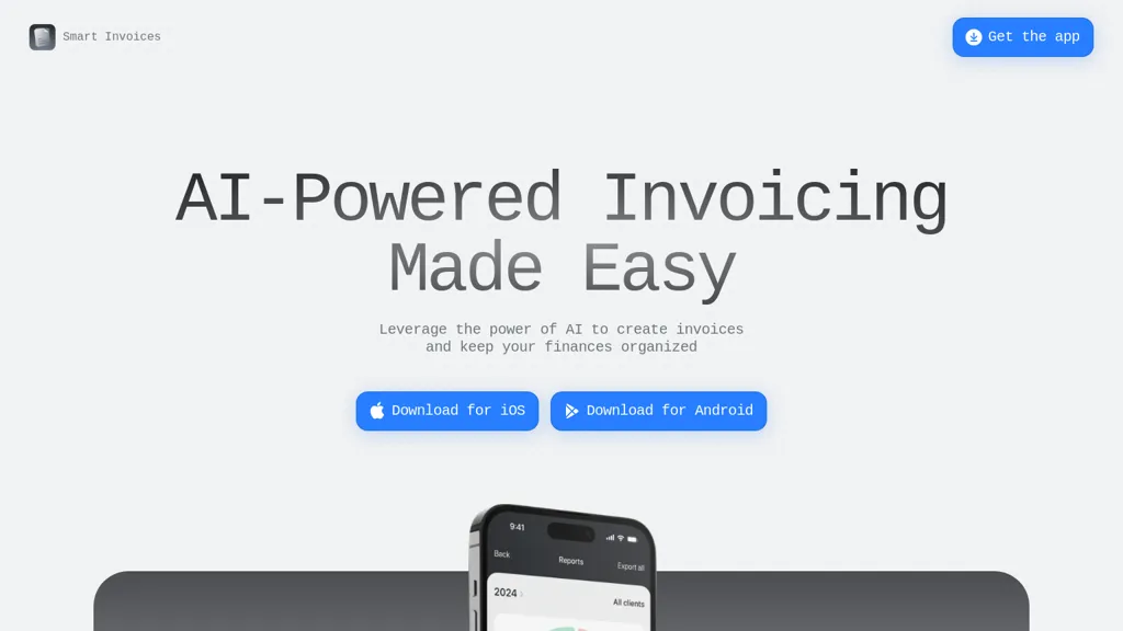 Smart Invoices website