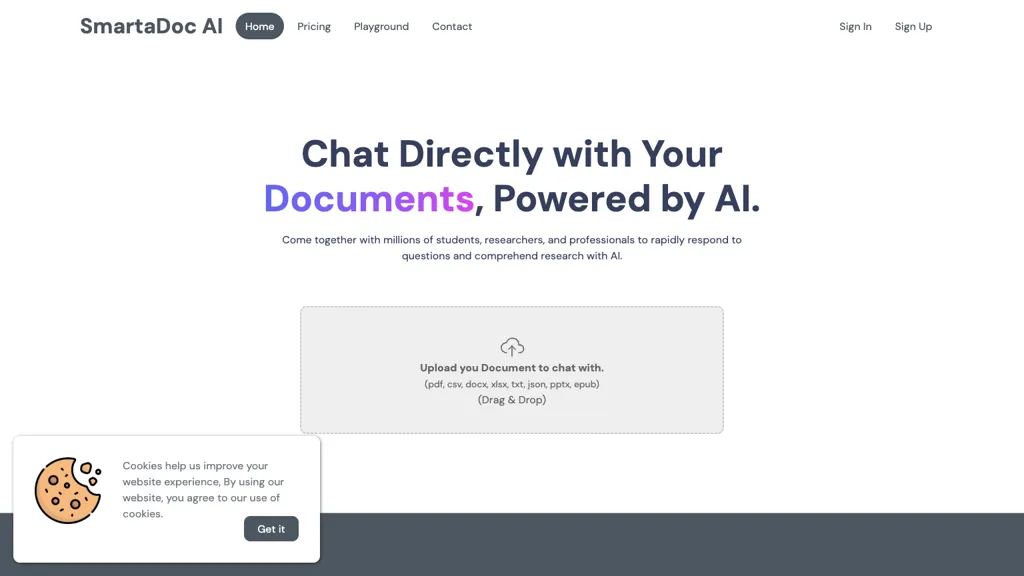 SmartaDoc AI website