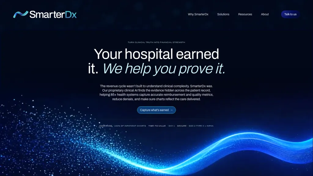 SmarterDx AI tool screenshot