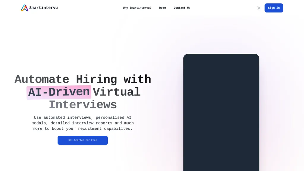 SmartIntervu website