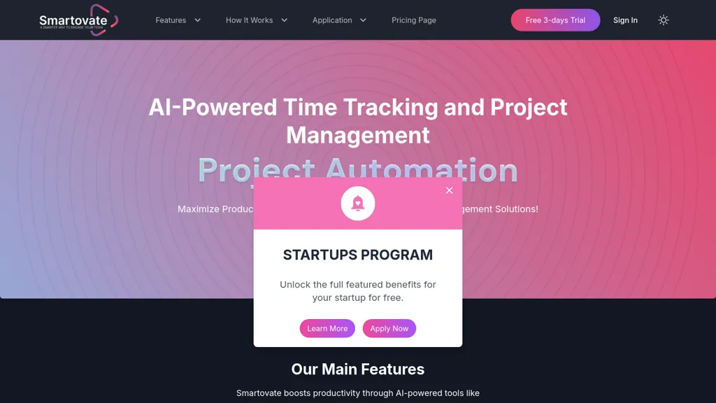 SMARTOVATE website