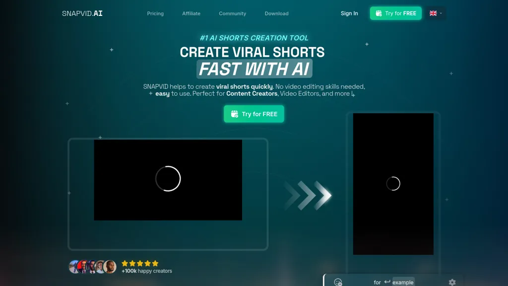 SNAPVID website