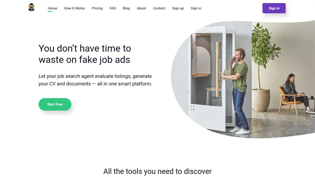 Sniff Job AI tool screenshot
