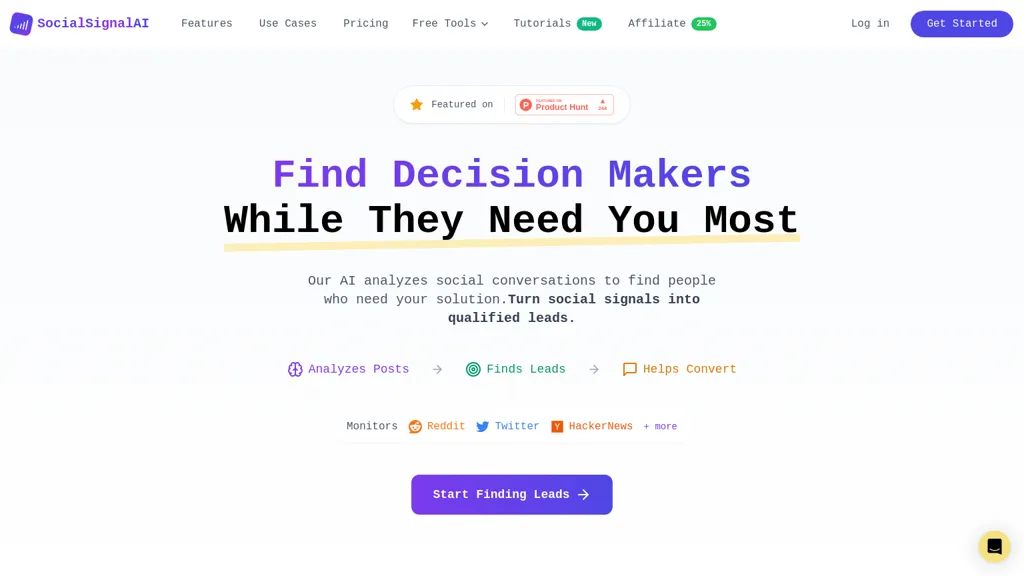 SocialSignal AI website