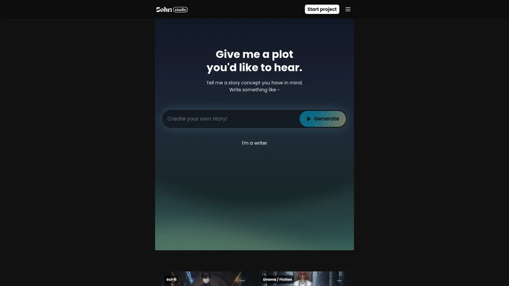 Sohri Studio AI tool screenshot