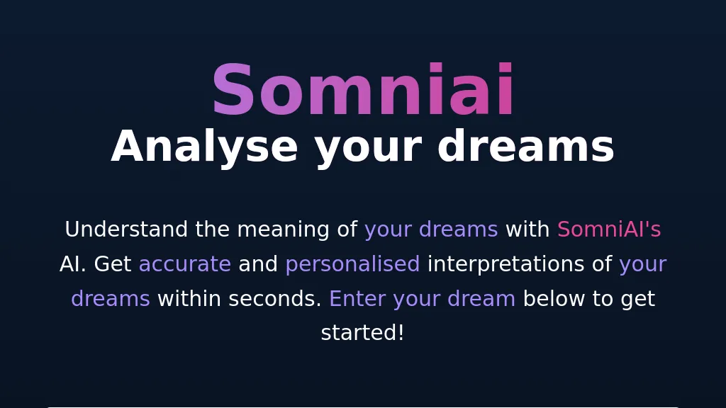 SomniAI website