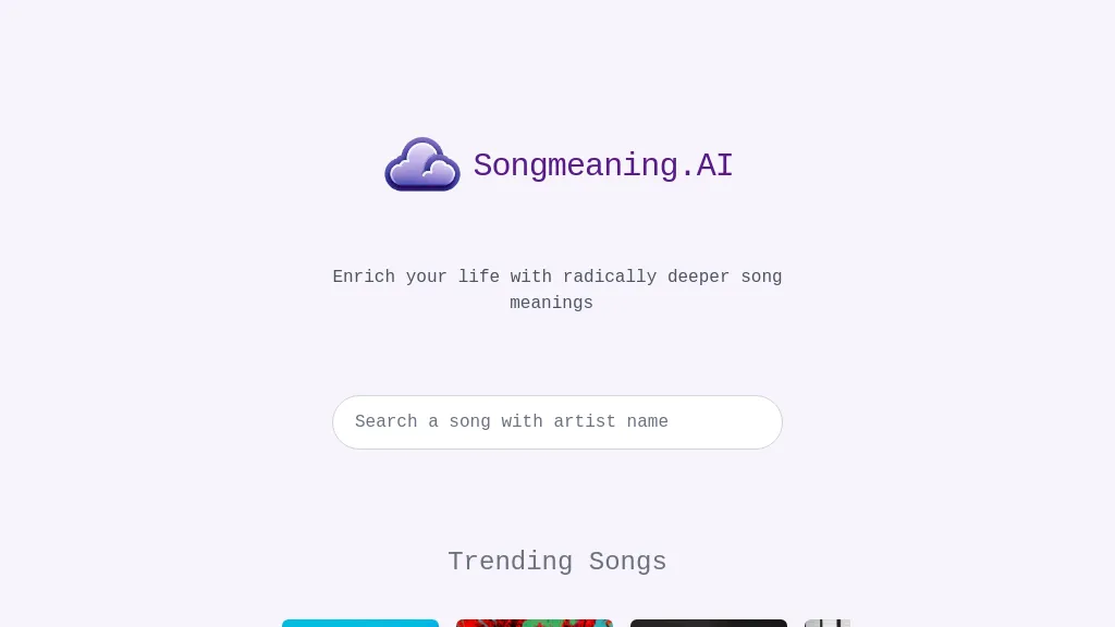 songmeaning.ai website
