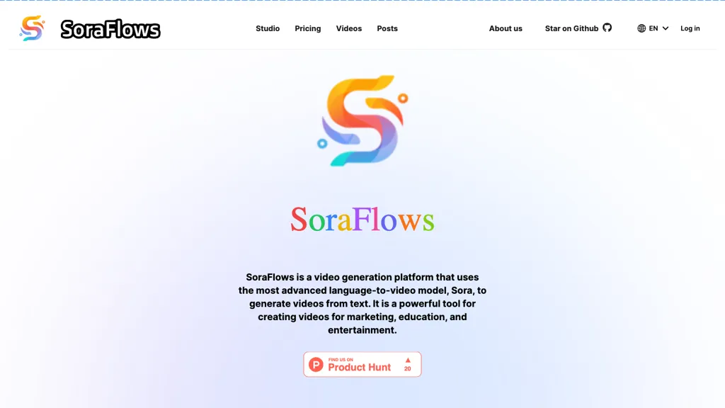 SoraFlows website
