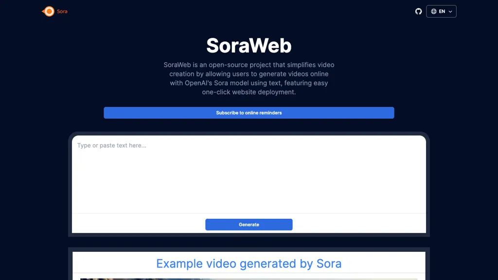 SoraWeb website