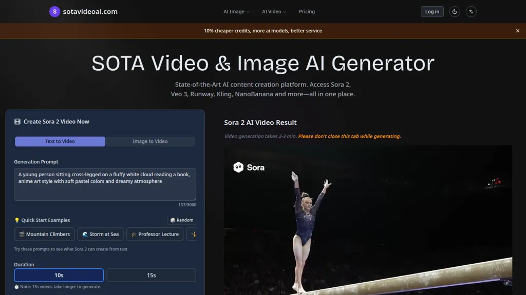 SotaVideoAI AI tool screenshot