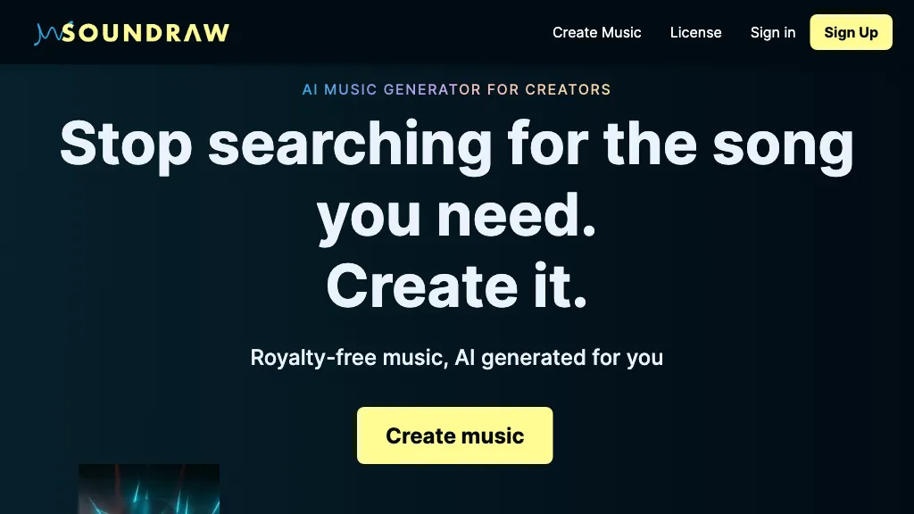 Soundraw website