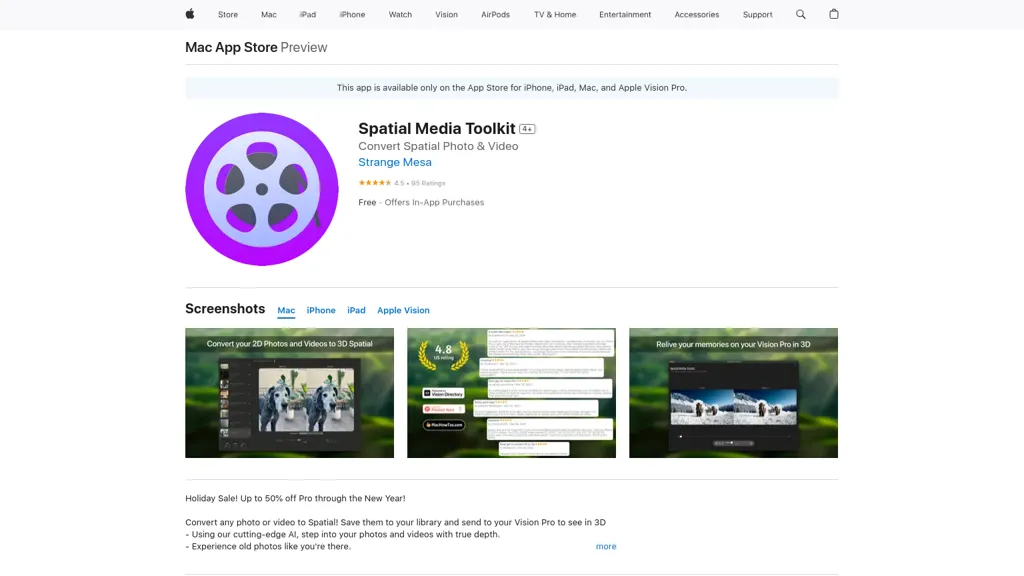Spatial Media Toolkit AI tool screenshot