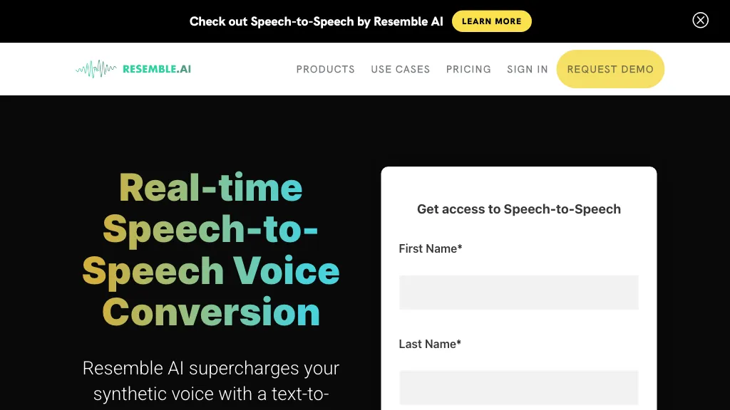 Speech-to-Speech website