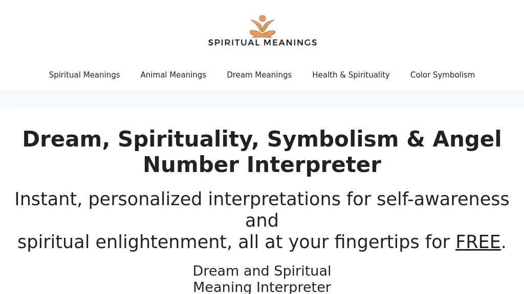 SpiritualMeanings website