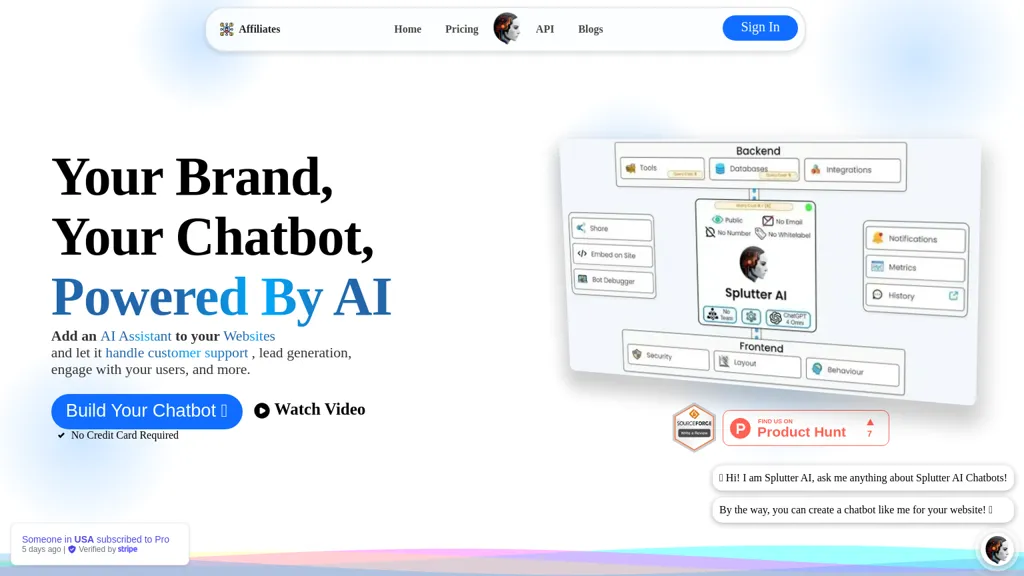 Splutter AI website