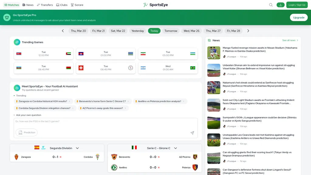 SportsEye website