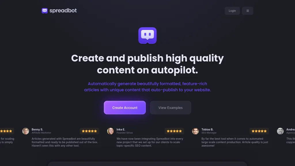 Spreadbot website