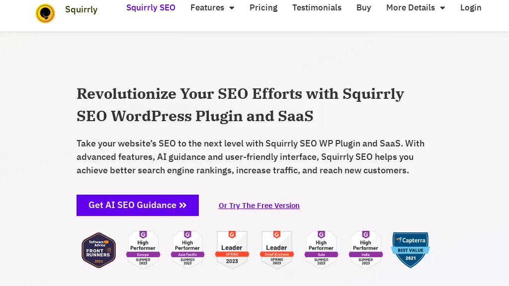 Squirrly SEO website