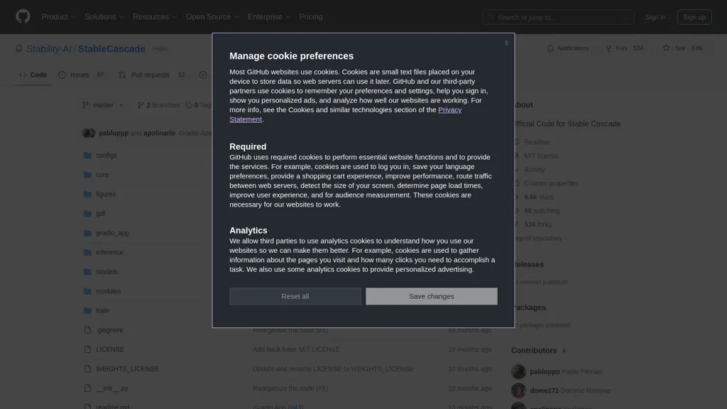 StableCascade AI tool screenshot