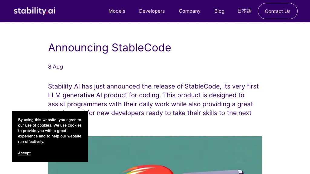 StableCode website