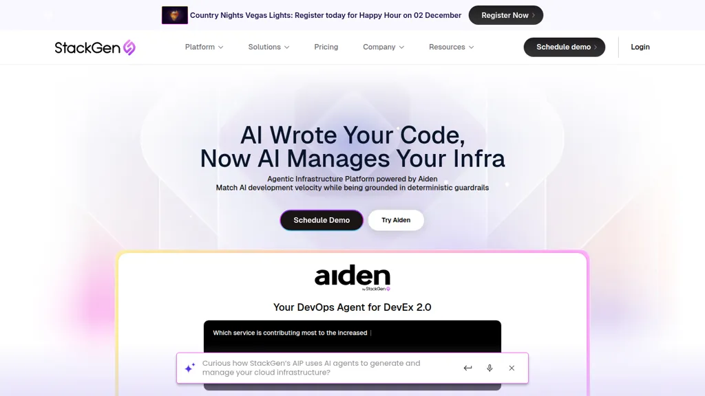 StackGen AI tool screenshot