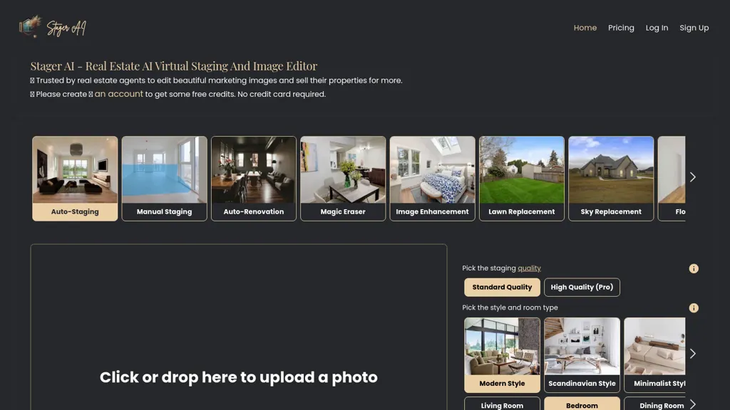 Stager AI website