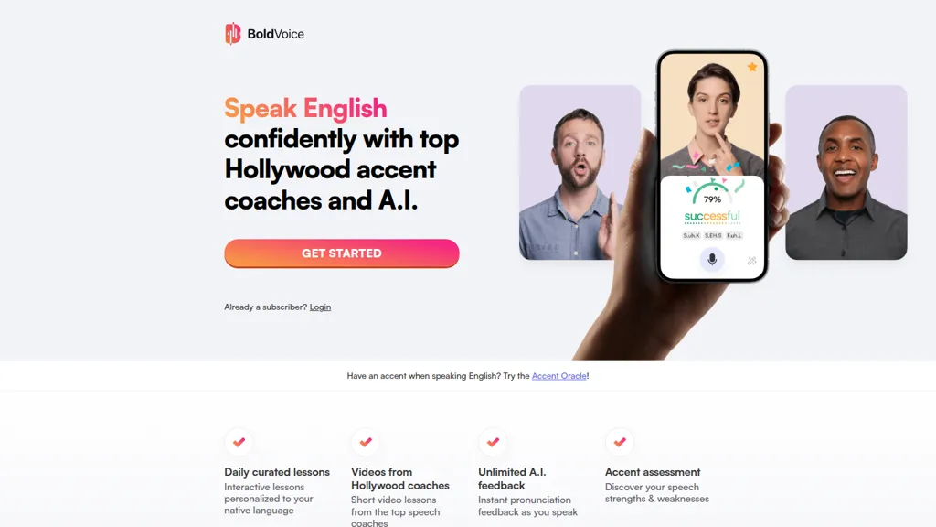 start.boldvoice.com AI tool screenshot