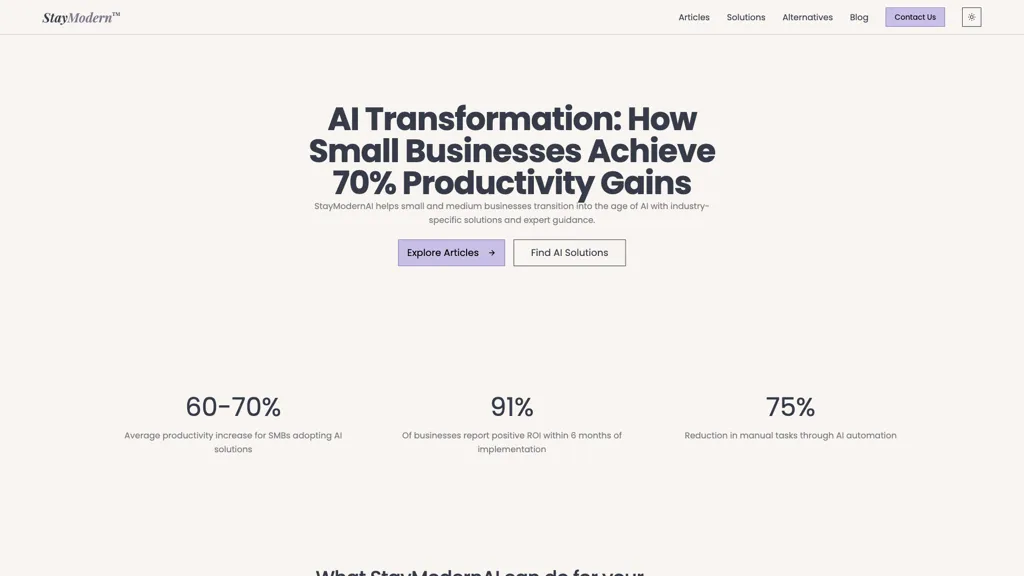 StayModernAI AI tool screenshot