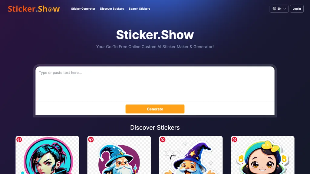 Sticker.Show website