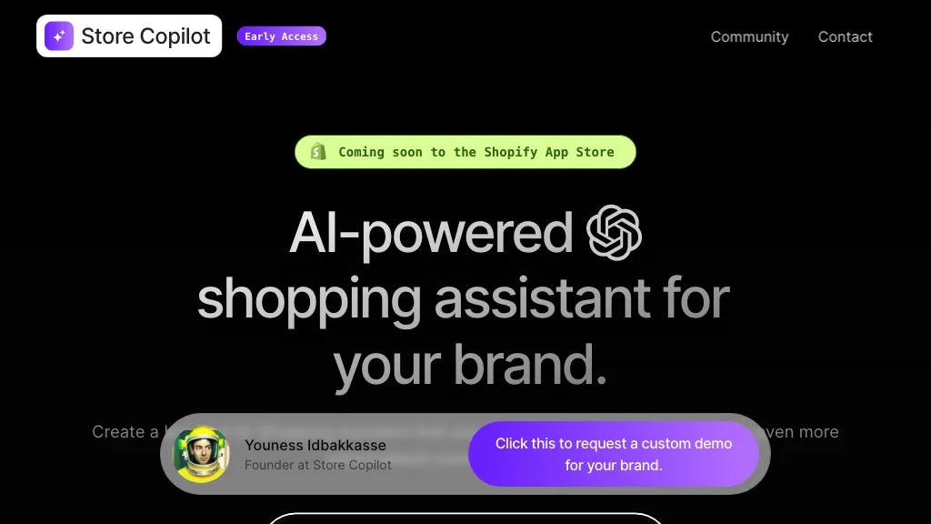 Store Copilot website