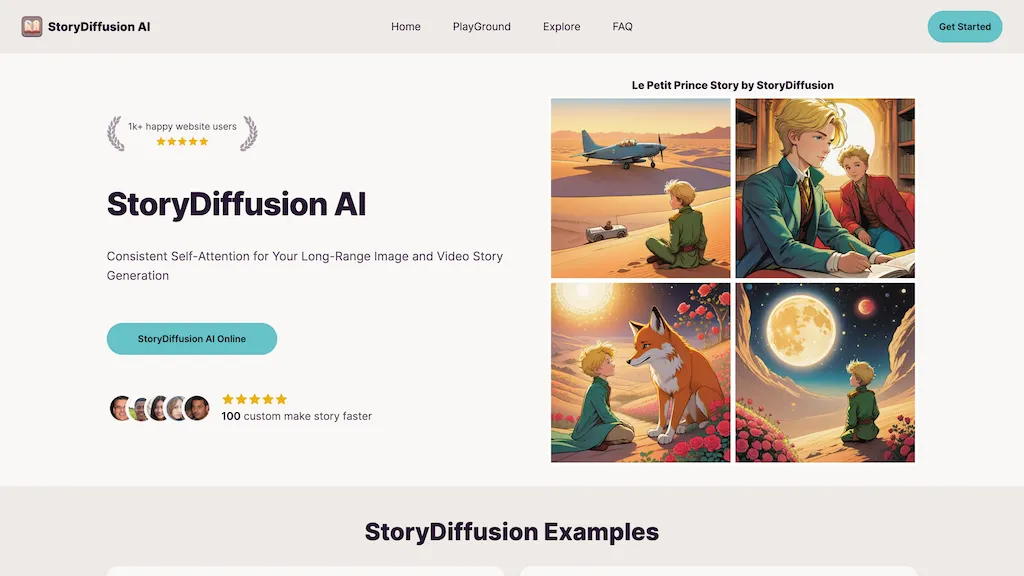 StoryDiffusion AI website