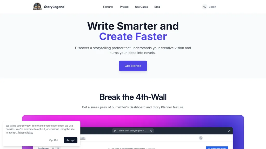 StoryLegend website