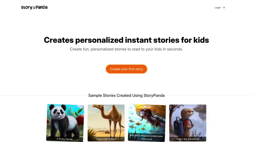StoryPanda.ai website