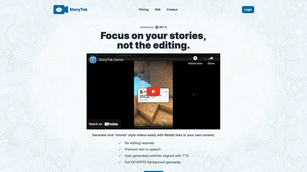 StoryTok website
