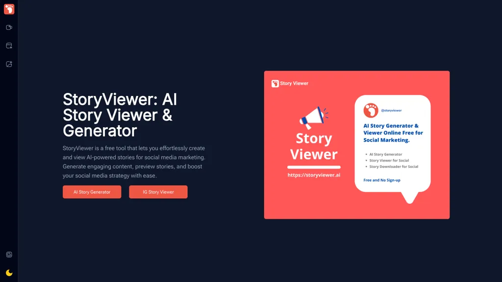StoryViewer AI tool screenshot