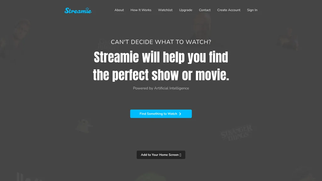 Streamie AI website