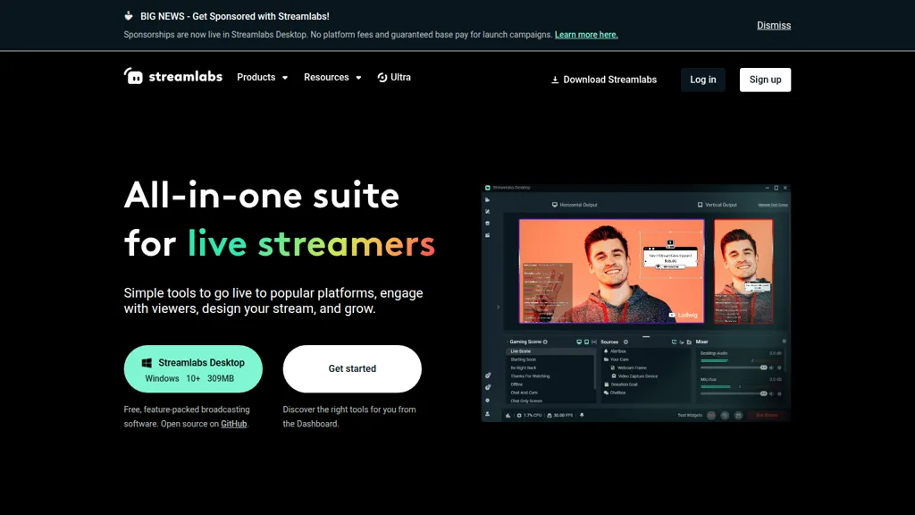 Streamlabs AI tool screenshot