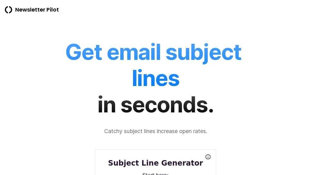 Subject Line Generator website