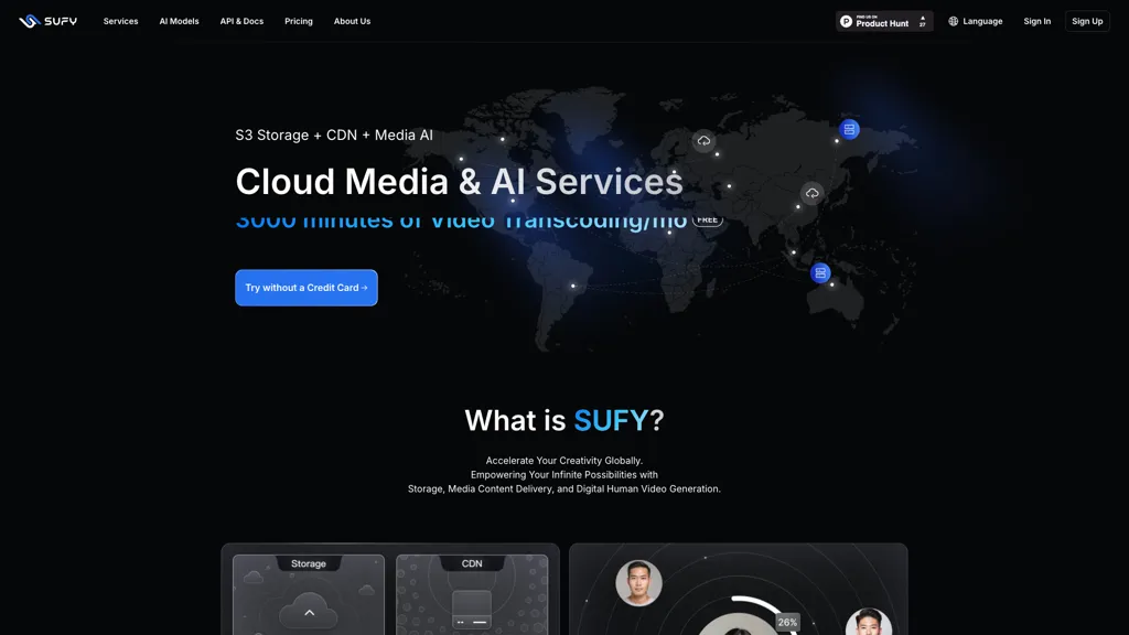 Sufy AI tool screenshot