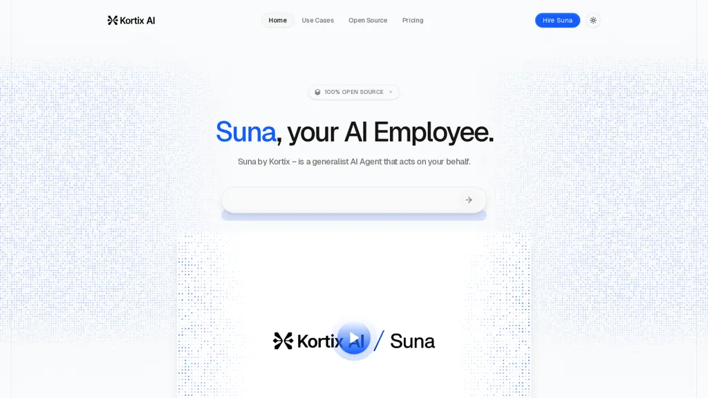 Suna AI website