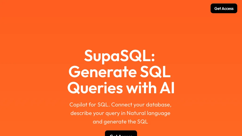 SupaSQL website