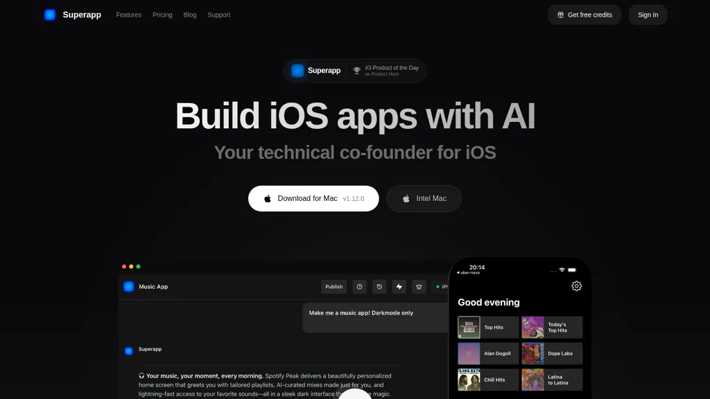 Superapp AI tool screenshot