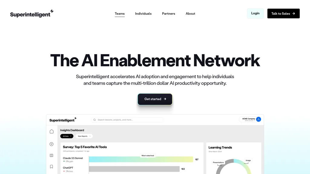 Superintelligent website