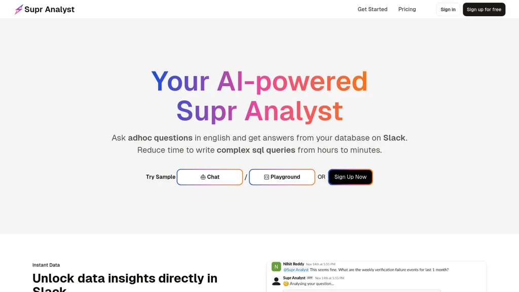 Supr Analyst website