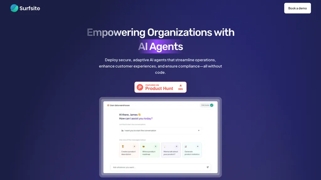 Surfsite AI tool screenshot